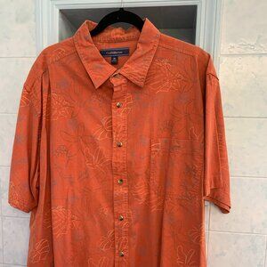MENS XXL BIG and TALL 100% COTTON 'CROFT + BARROW' TROPICAL SHIRT